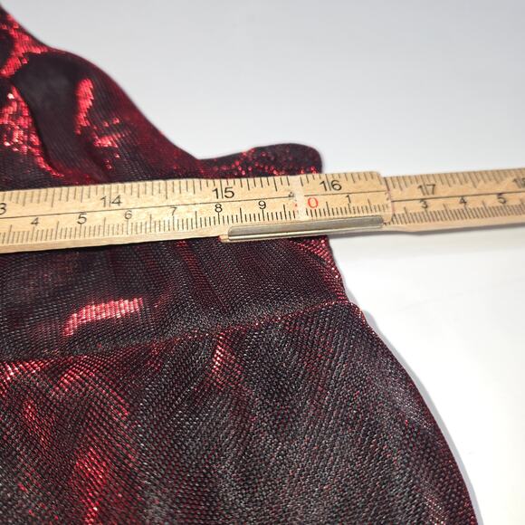 Gilligan & O'Malley Women XL Chemise Lingerie Reactive Shimmer Red Festival Y2K - Picture 10 of 12